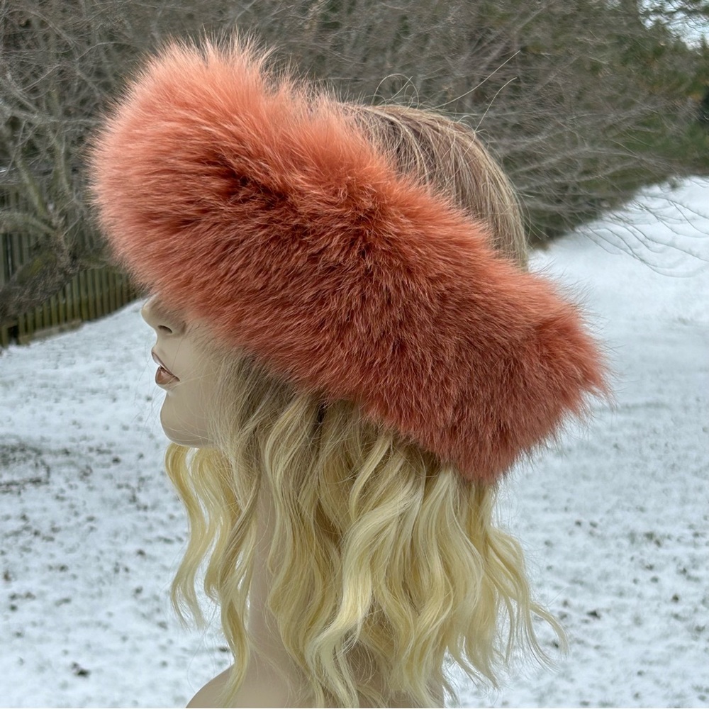 Cossack Style Dyed Fox Head Warmer Halo